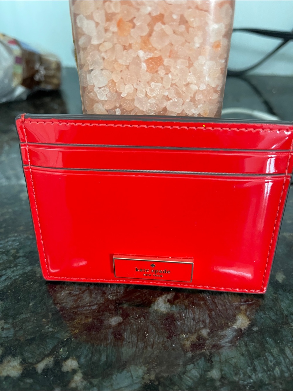 kate spade Red Patent Leather Card & Key Holder